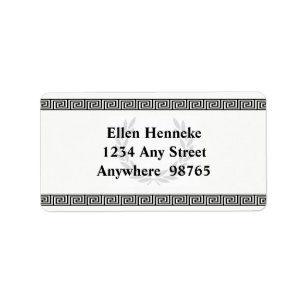 Black Laurel Wreath Etiket