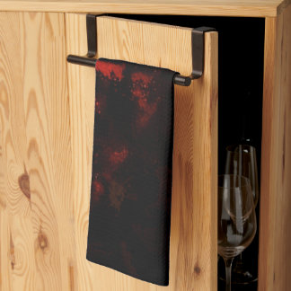 Black lava abstract kitchen towels,Dark abstract Theedoek