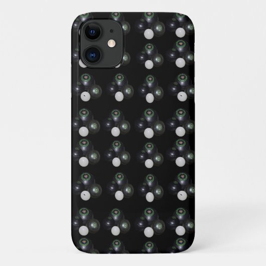 Black Lawn Bowls And Jacks Pattern, Case-Mate iPhone Case (Achterkant)