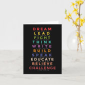 Black Leader Dream Like Leaders onderwijzen zwarte Kaart (Gele Bloem)