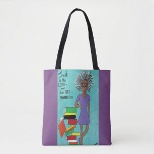 Black Lean Note Canvas tas (paars)