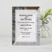 Black Leather and Lace Wedding Invitation Kaart (Staand voorkant)