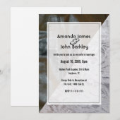 Black Leather and Lace Wedding Invitation Kaart (Voorkant / Achterkant)
