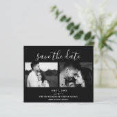 Black Leather Bike Wedding 2 Foto Bewaar de datum (Staand voorkant)