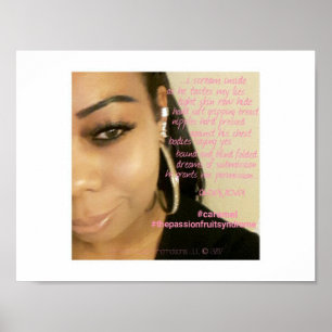 Black Leather Kiss Poem van Ahsek Novel Poster