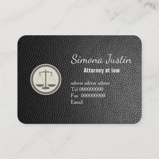 Black Leather procureur visitekaartje (Voorkant)