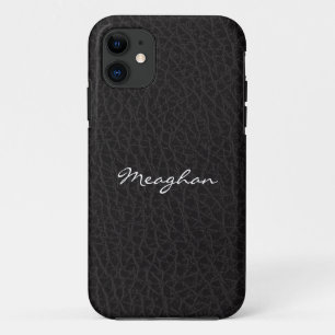 Black Leather Texture iPhone 5 Hoesje