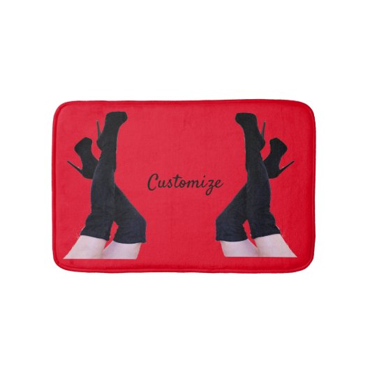 Black Leather Thigh-high Boots Thunder_Cove Badmat (Voorkant)