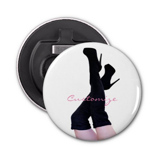 Black Leather Thigh-high Boots Thunder_Cove Button Flesopener (Voorkant)