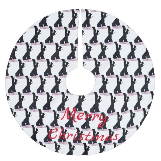 Black Leather Thigh-high Boots Thunder_Cove Kerstboom Rok (Voorkant)