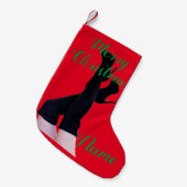 Black Leather Thigh-high Boots Thunder_Cove Kleine Kerstsok (Voorkant (Hangend))