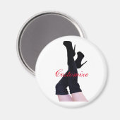 Black Leather Thigh-high Boots Thunder_Cove Magneet (Voorkant / Achterkant)