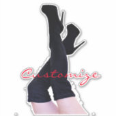 Black Leather Thigh-high Boots Thunder_Cove Sticker (Voorkant)