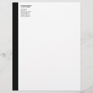 Black left Sidebar Letterhead Briefhoofd