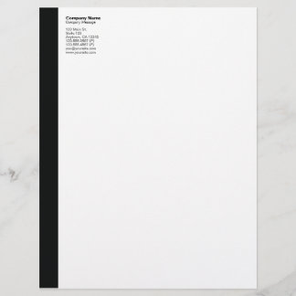 Black left Sidebar Letterhead Briefhoofd