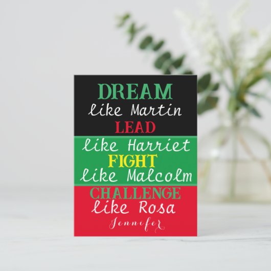 Black legacy BLM zwarte geschiedenis maand Briefka Briefkaart (Staand voorkant)