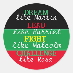Black legacy BLM zwarte geschiedenis maand Briefka Ronde Sticker