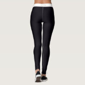 Black Leggings White Side Stripe Custom Colors (Achterkant)