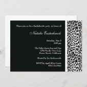 Black Leopard Bachelorette Party Invitation Kaart (Voorkant / Achterkant)