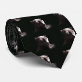 Black Leopard Portrait Stropdas (Opgerold)