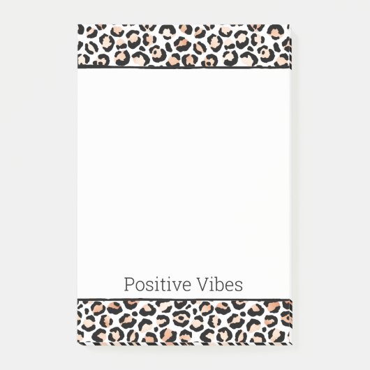 Black leopard-printer voor wit kleurenscherm post-it® notes (Voorkant)