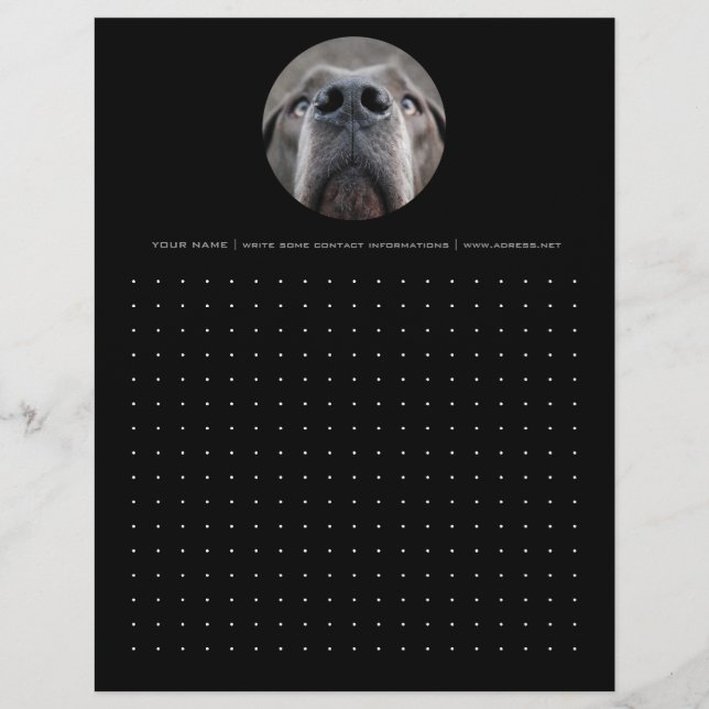 Black Letterhead Dot Grid (Voorkant)