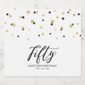 Black Lettering 50 | 50e verjaardag Bier Etiket (Enkel label)