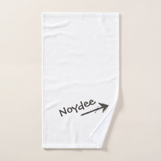 Black Lettering and Arrow on your (Serviette à main)