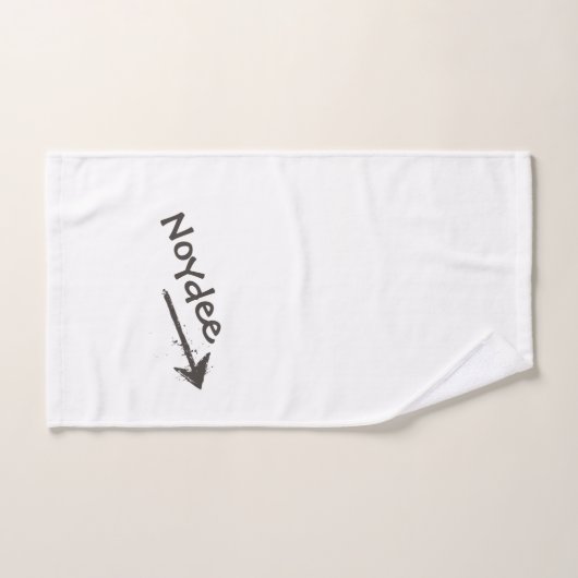 Black Lettering and Arrow on your (Serviette à main)