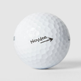 Black Lettering and Arrow on your Golfballen
