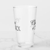 Black Lettering Class of 2022 Personalized Glas (Rechts)