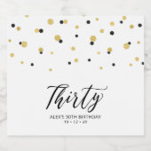 Black Lettering Derty | 30e verjaardag van de Beer Bier Etiket (Enkel label)