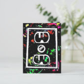 Black Light / Neon Splash "Outlet" van Levi G. Briefkaart (Staand voorkant)