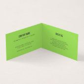 Black Lime Green & Grey Hang Label Visitekaartjes (Binnen)