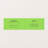 Black Lime Green & Grey Hang Label Visitekaartjes (Binnenkant ongevouwen)