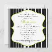 Black, Limoen, White Sweet 16 Invitation FAUX Blin Kaart (Achterkant)