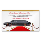 Black Limousine Driver Magnetisch Visitekaartje (Voorkant)