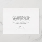 Black Line Art Floral Wedding Dank u kaart (Achterkant)