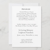 Black Line Florals Photo Funeral Programme (Dos)