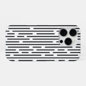 Black Line Geometric Pattern iPhone Hoesje (Achterkant horizontaal)