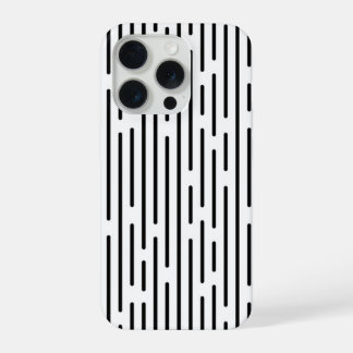 Black Line Geometric Pattern iPhone 15 Pro Hoesje