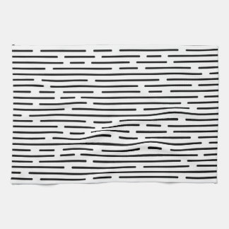 Black Line Geometric Pattern Theedoek