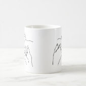 Black Lineart main Valentine's Day Mug (Centre)