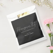 Black linen Simple Script Hangover Recovery Kit Bedankzakje (Gezegeld)