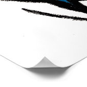 Black Lines Color Block Abstrait Poster (Coin)