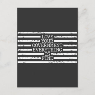 Black Lines Redmed Conspiracy Theory Government Briefkaart