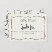 Black Lingerie Douche Beige Détails Invitation Ins (Devant / Derrière)