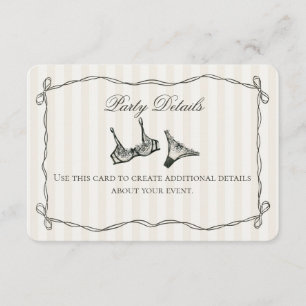 Black Lingerie Douche Beige Détails Invitation Ins