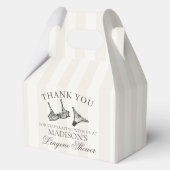 Black Lingerie Shower Bachelorette Party Gable Bedankdoosjes (Voorkant)