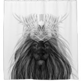 Black Lion met Antlers Crown en Monogram Douchegordijn (Voorkant)